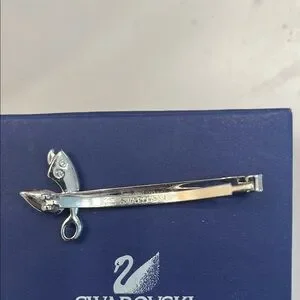 Swarovski Silver and Cream Tie Bar with Crystal Accent 51soh3zhjOL._SL11146_E.jpg?v=  main image 3